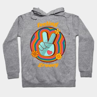 Feeling Groovy - Retro Rainbow Peace Sign Hoodie